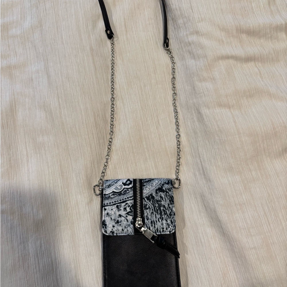 Stylish Black and White Crossbody Bag